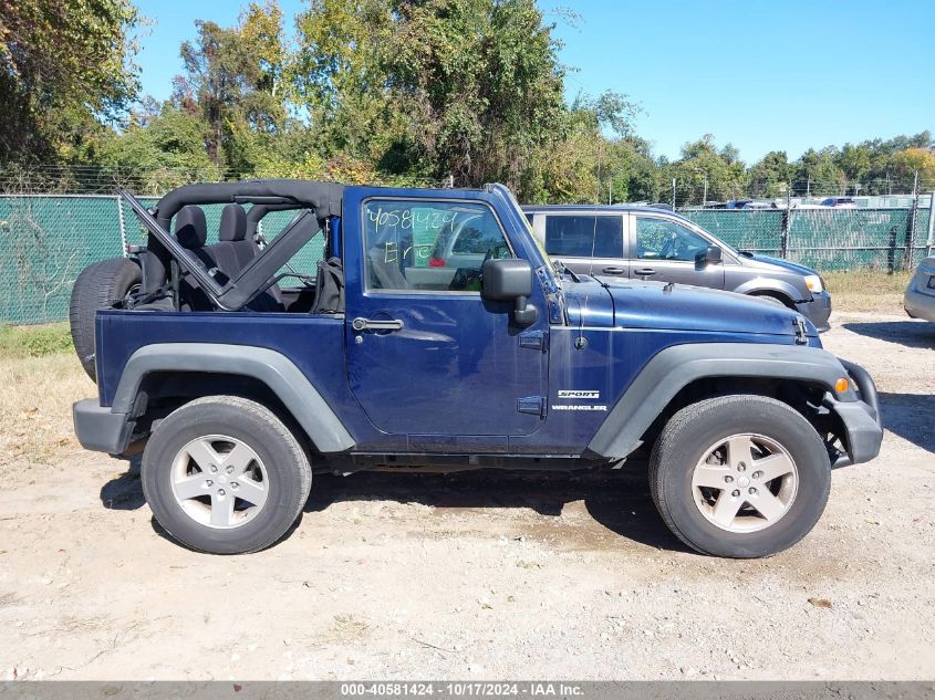 2013 Jeep Wrangler Sport VIN: 1C4AJWAG1DL545970 Lot: 40581424