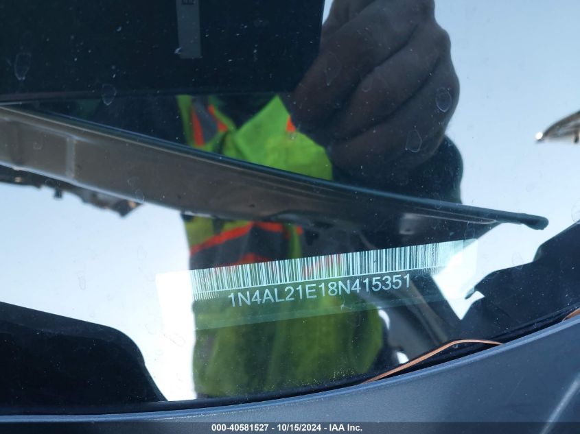 2008 Nissan Altima 2.5 S VIN: 1N4AL21E18N415351 Lot: 40581527