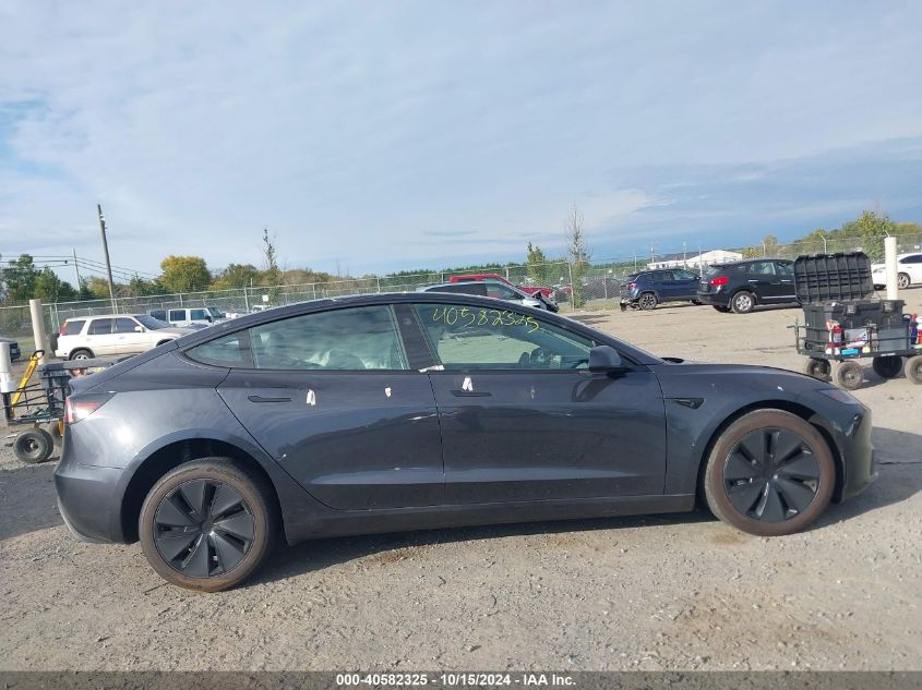 2024 Tesla Model 3 Rear-Wheel Drive VIN: 5YJ3E1EA0RF767352 Lot: 40582325