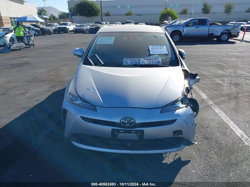 2019 Toyota Prius Le VIN: JTDKARFU1K3074386 Lot: 40582493