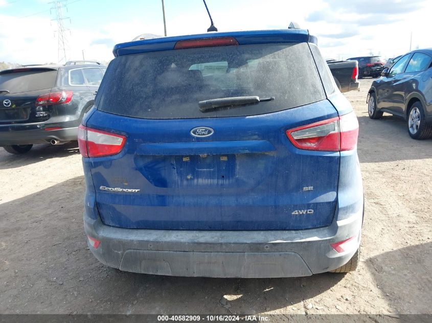 2019 Ford Ecosport Se VIN: MAJ6S3GL2KC289329 Lot: 40582909