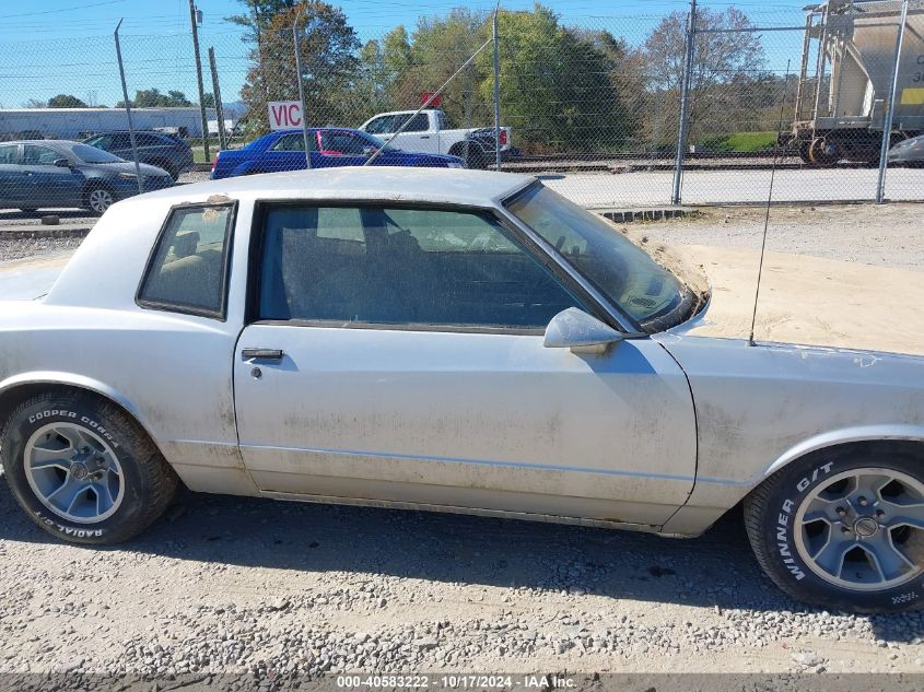 1987 Chevrolet Monte Carlo VIN: 1G1GZ11G9HP155101 Lot: 40583222