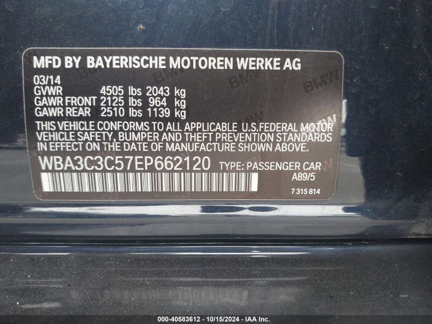 VIN 3C4NJDBB1JT185186 2014 BMW 320I no.9