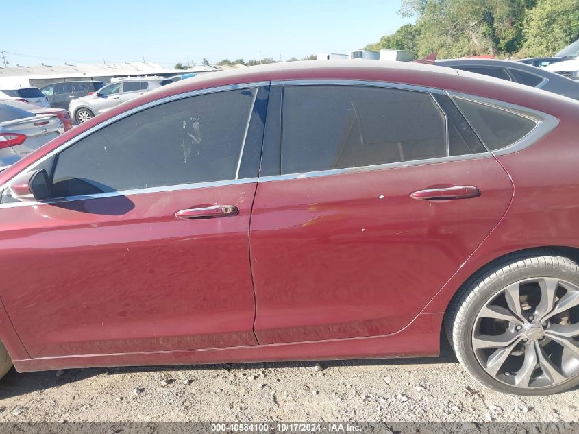 2015 Chrysler 200 C VIN: 1C3CCCCG5FN589237 Lot: 40584100