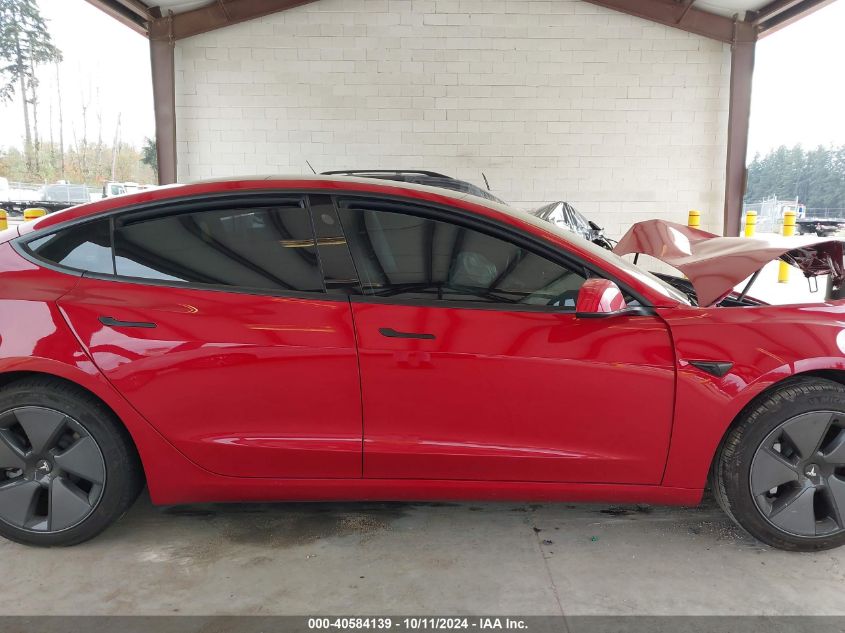 2021 Tesla Model 3 Standard Range Plus Rear-Wheel Drive VIN: 5YJ3E1EA2MF866988 Lot: 40584139