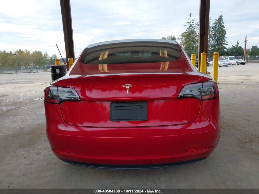 2021 Tesla Model 3 Standard Range Plus Rear-Wheel Drive VIN: 5YJ3E1EA2MF866988 Lot: 40584139