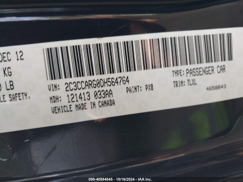 2013 Chrysler 300 Motown VIN: 2C3CCARG0DH564764 Lot: 40584545