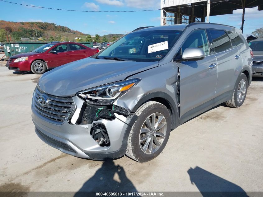 2017 Hyundai Santa Fe Se VIN: KM8SMDHF0HU252795 Lot: 40585013