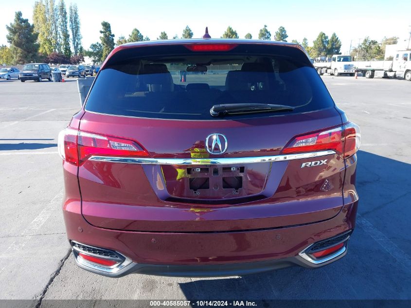 2016 Acura Rdx Advance Package VIN: 5J8TB3H76GL010584 Lot: 40585057