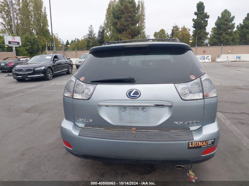 2008 Lexus Rx 400H VIN: JTJHW31U882062585 Lot: 40585063