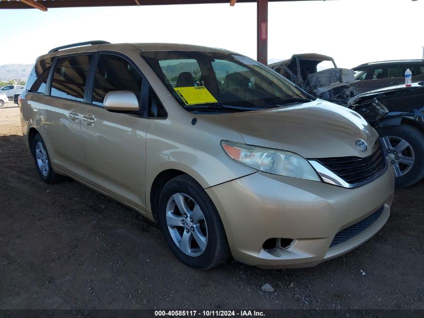 5TDKK3DCXCS222202 2012 Toyota Sienna Le V6 8 Passenger