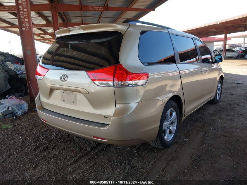 5TDKK3DCXCS222202 2012 Toyota Sienna Le V6 8 Passenger