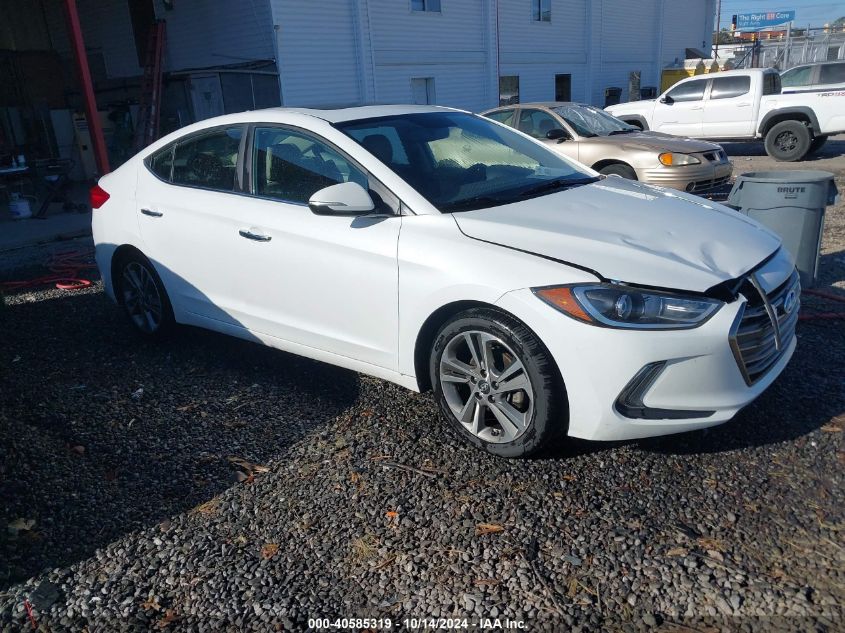 2017 HYUNDAI ELANTRA LIMITED - 5NPD84LFXHH082495