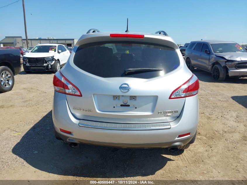 2012 Nissan Murano Le VIN: JN8AZ1MW2CW229624 Lot: 40585447