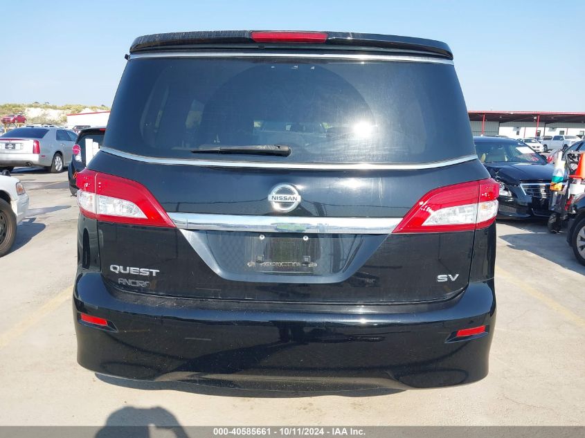 2015 Nissan Quest Sv VIN: JN8AE2KP6F9127646 Lot: 40585661