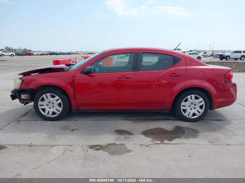 2014 Dodge Avenger Se VIN: 1C3CDZAB0EN228620 Lot: 40585746