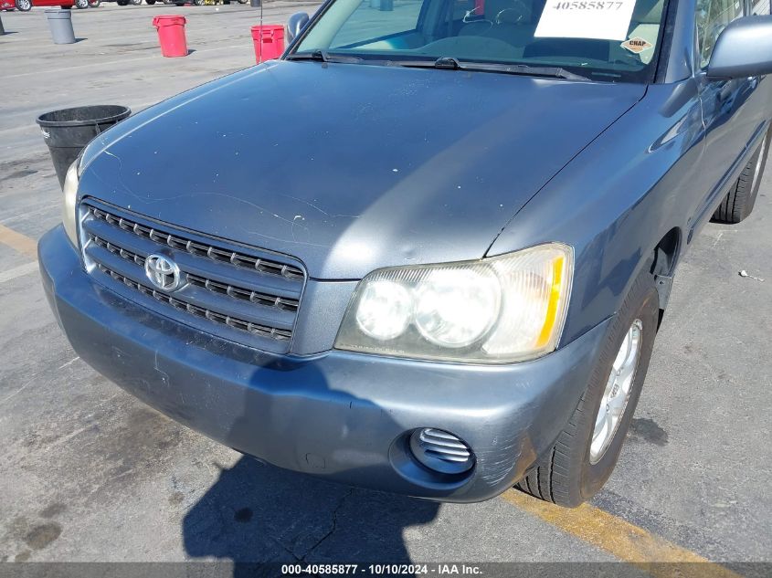 2002 Toyota Highlander V6 VIN: JTEGF21A020043879 Lot: 40585877