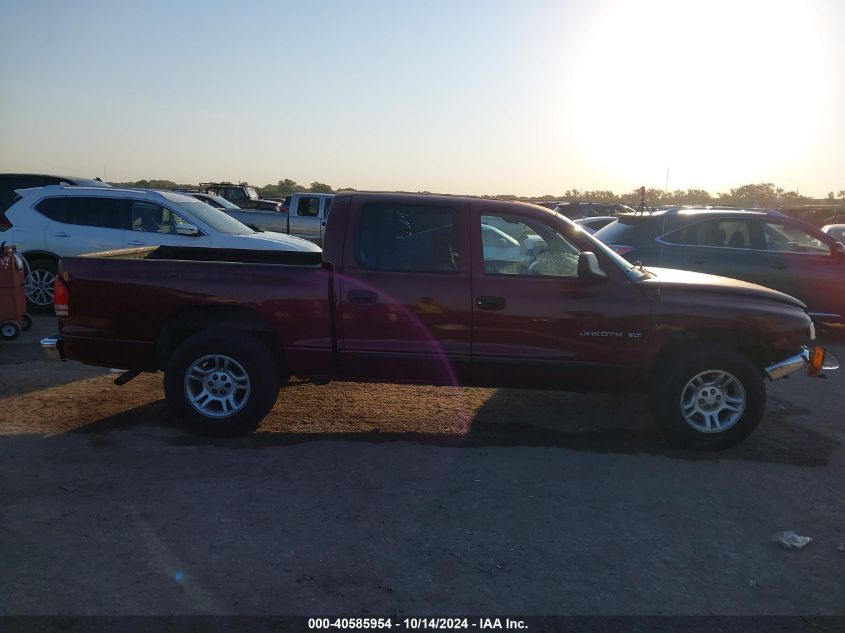 2001 Dodge Dakota Quad VIN: 1B7HL2AXX1S281344 Lot: 40585954