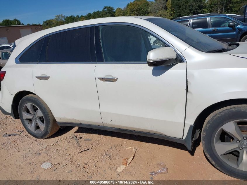 2014 Acura Mdx VIN: 5FRYD4H21EB039952 Lot: 40586079