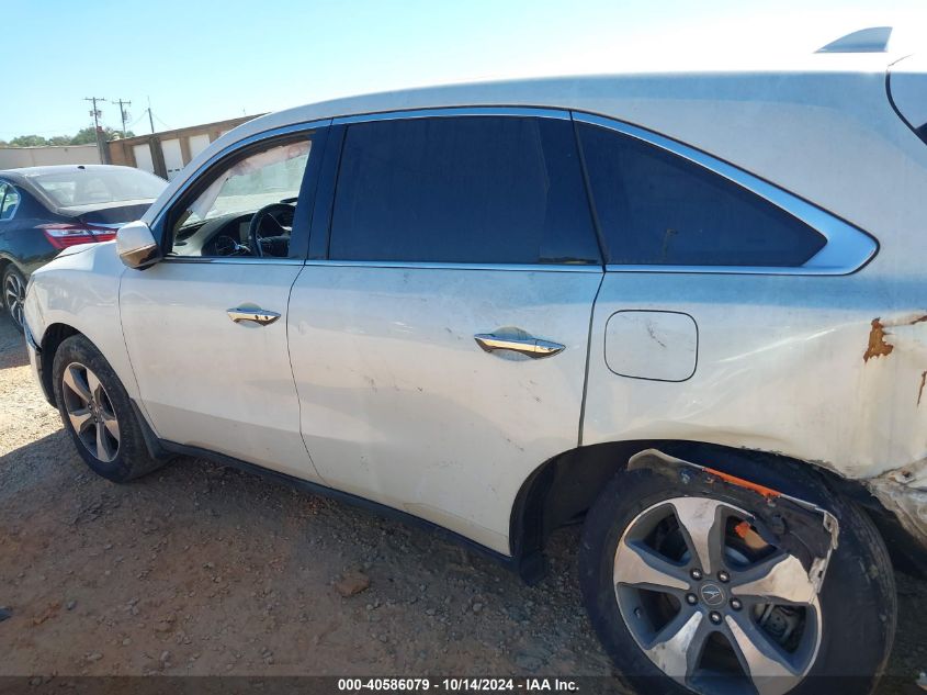 2014 Acura Mdx VIN: 5FRYD4H21EB039952 Lot: 40586079