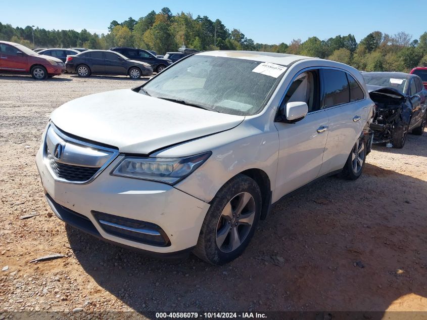 VIN 5FRYD4H21EB039952 2014 ACURA MDX no.2