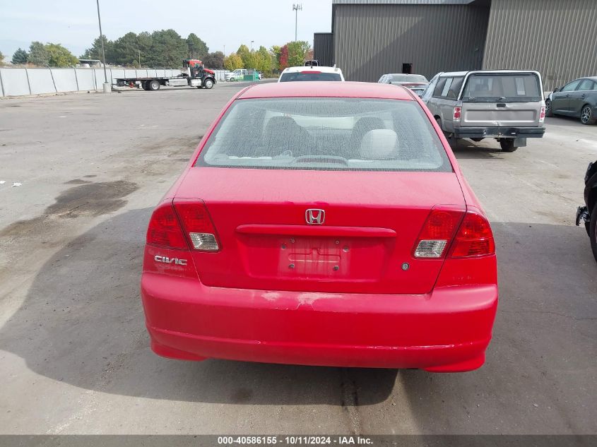 1HGE516355L021778 2005 Honda Civic Dx Vp