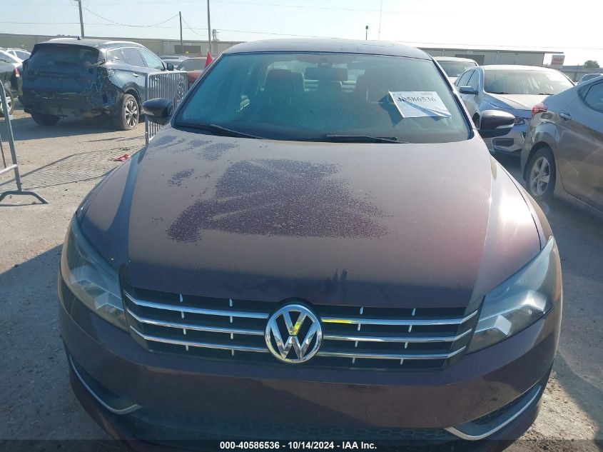 2013 Volkswagen Passat Se VIN: 1VWBN7A31DC127398 Lot: 40586536