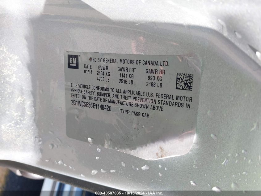 2014 CHEVROLET IMPALA LIMITED LTZ - 2G1WC5E36E1148420