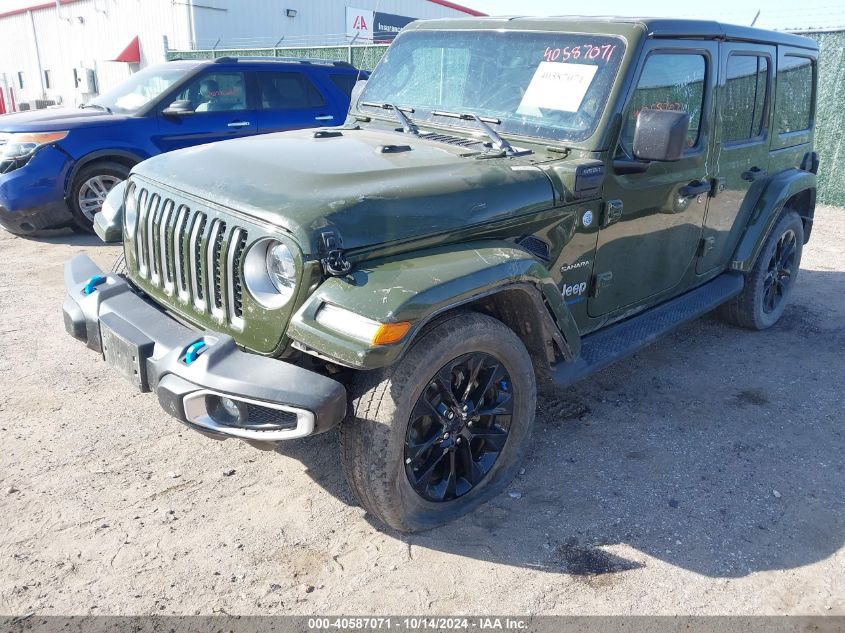 2023 Jeep Wrangler 4Xe Sahara 4X4 VIN: 1C4JJXP64PW627098 Lot: 40587071