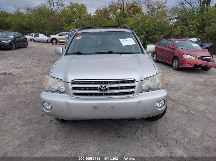 2002 Toyota Highlander Limited V6 VIN: JTEGF21A220035220 Lot: 40587154