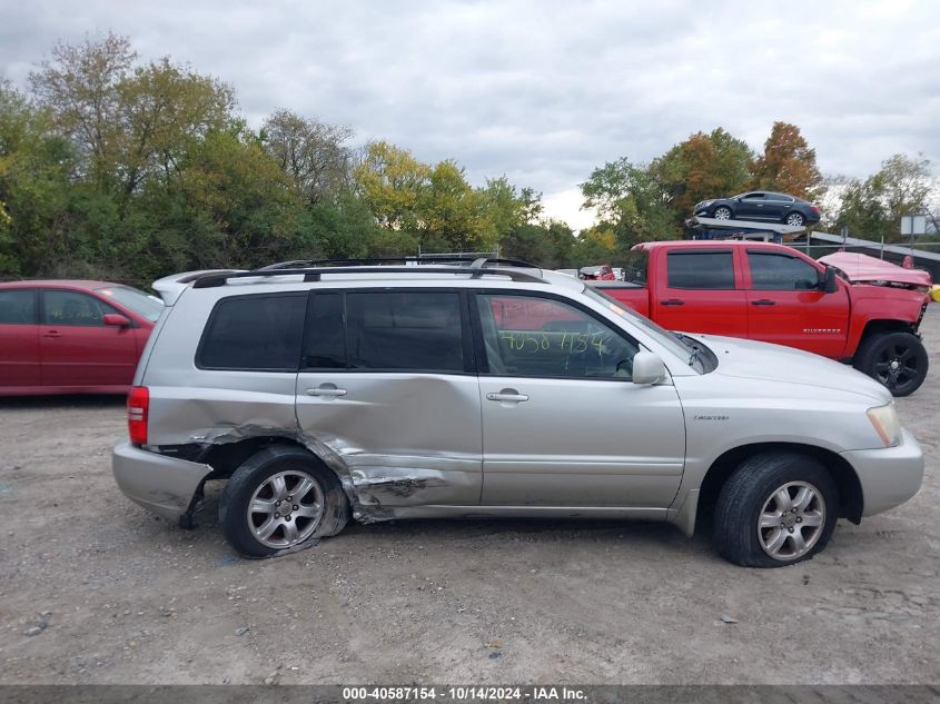 2002 Toyota Highlander Limited V6 VIN: JTEGF21A220035220 Lot: 40587154