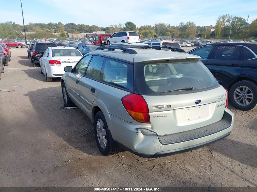 2005 Subaru Legacy Outback 2.5I VIN: 4S4BP61C957393202 Lot: 40587417