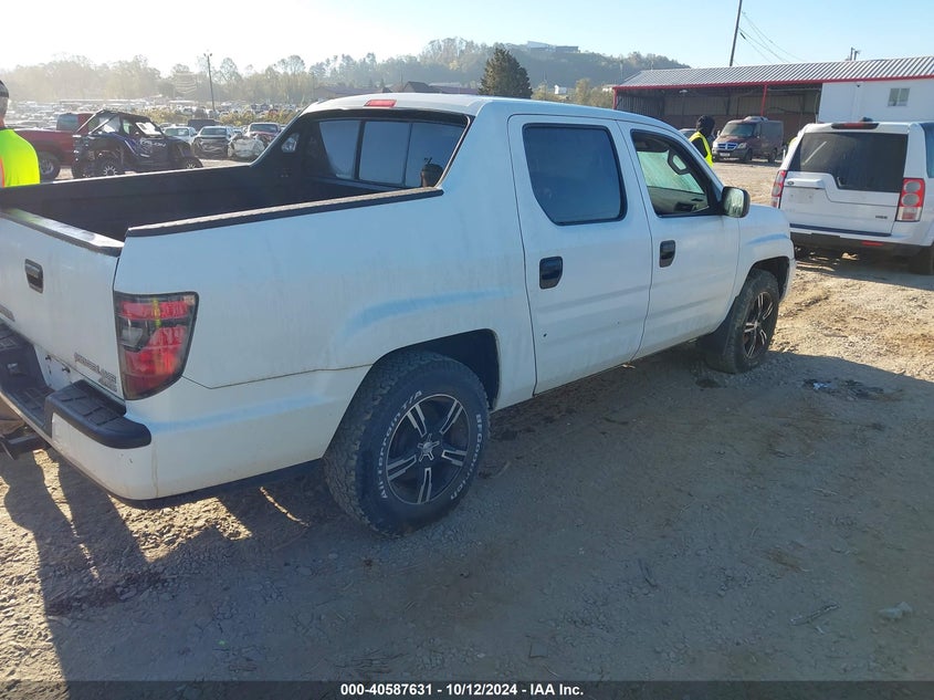 2012 HONDA RIDGELINE VIN: 5FPYK1F77CB454024