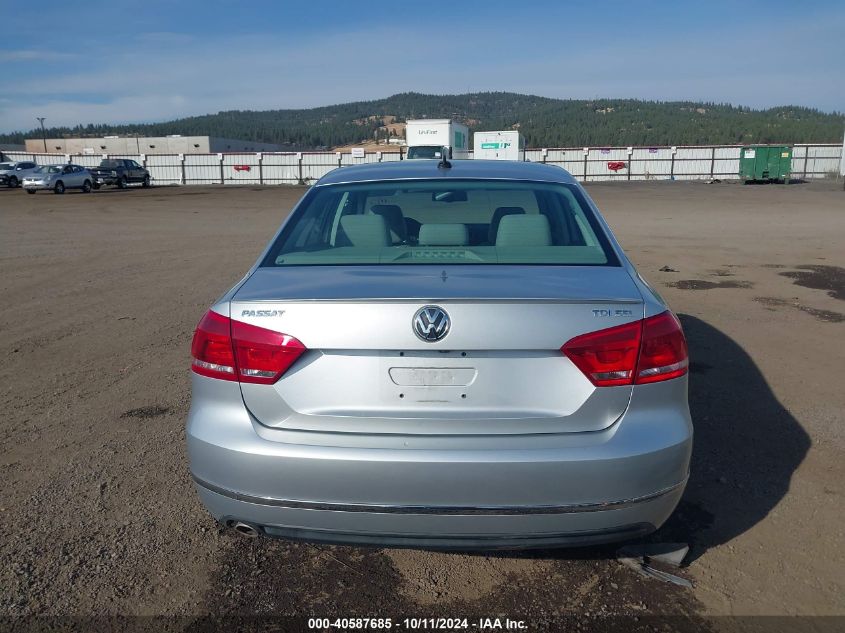 1VWCN7A36DC137073 2013 Volkswagen Passat 2.0L Tdi Sel Premium