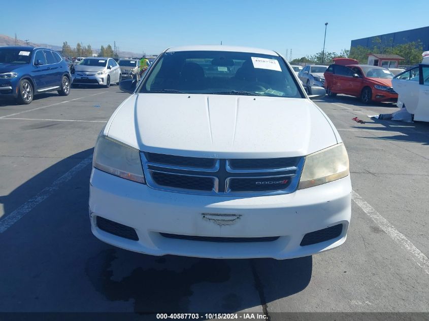 2012 Dodge Avenger Se VIN: 1C3CDZAB9CN216687 Lot: 40587703