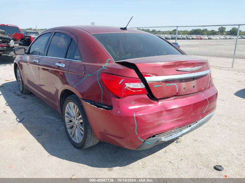 2012 Chrysler 200 Limited VIN: 1C3CCBCB1CN123198 Lot: 40587726