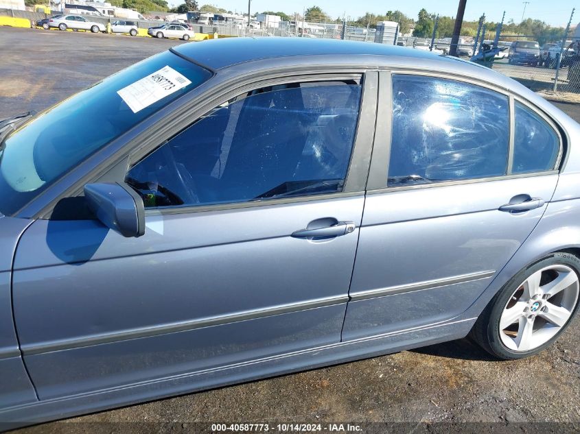 2004 BMW 325I VIN: WBAEV33444KL62489 Lot: 40587773