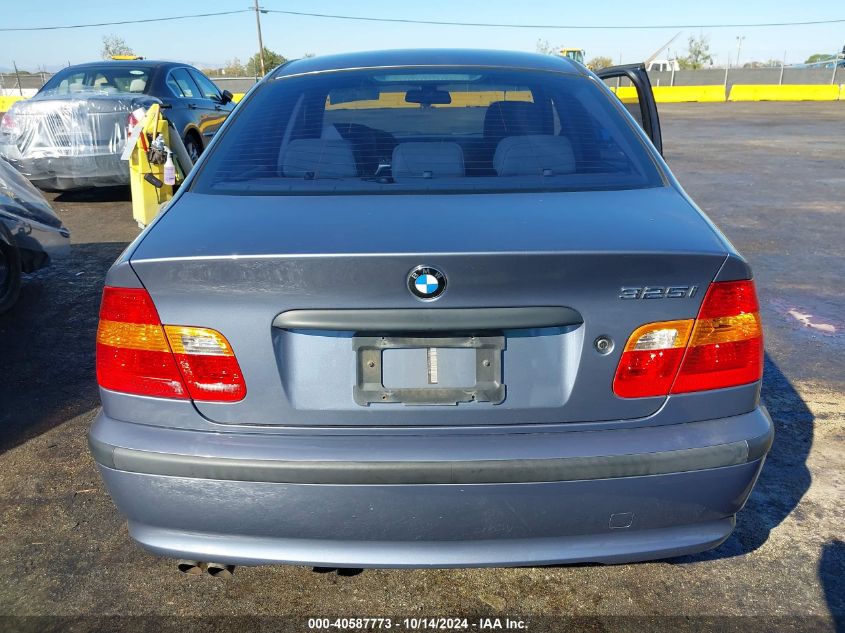 2004 BMW 325I VIN: WBAEV33444KL62489 Lot: 40587773