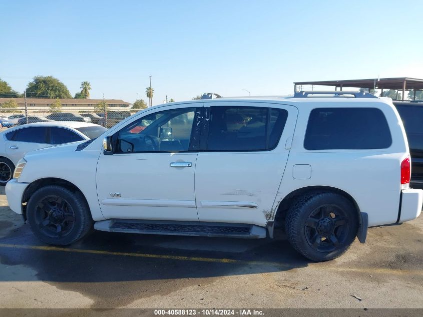 2007 Nissan Armada Se/Le VIN: 5N1AA08A47N715824 Lot: 40588123