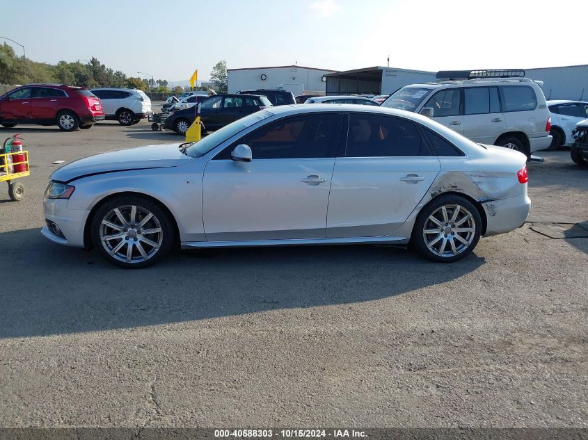 2012 Audi A4 2.0T Premium VIN: WAUFFAFL5CN007417 Lot: 40588303