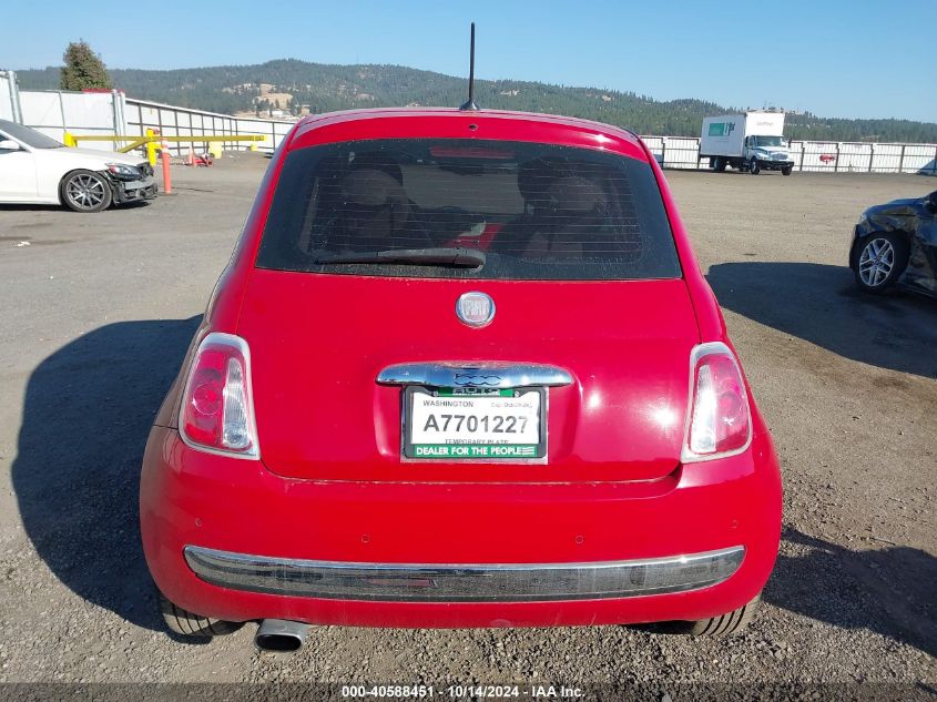 2012 Fiat 500 Lounge VIN: 3C3CFFCR9CT179904 Lot: 40588451