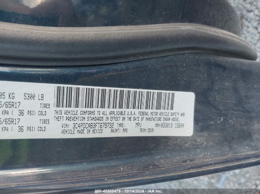 VIN 3C4PDCAB3FT679732 2015 Dodge Journey, American... no.9