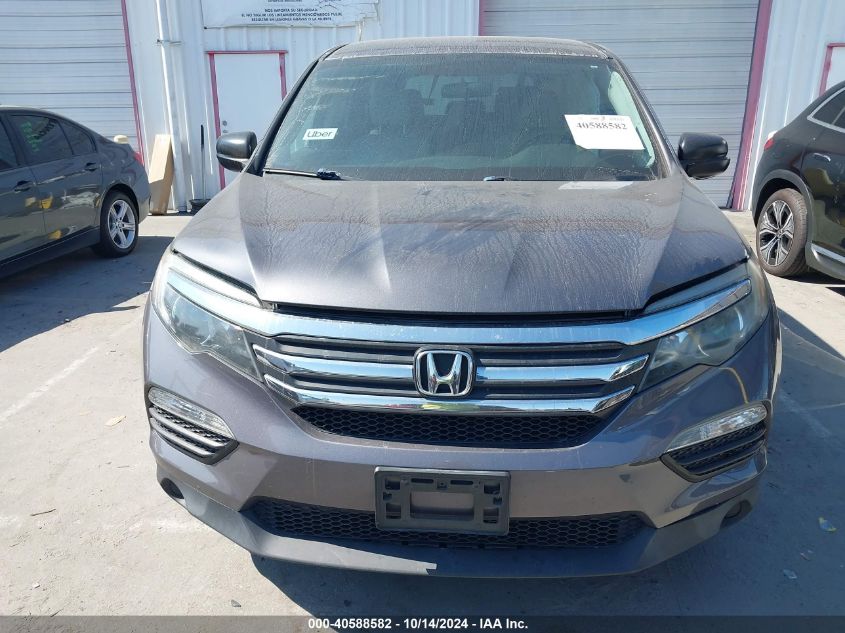 2017 Honda Pilot Lx VIN: 5FNYF5H11HB034893 Lot: 40588582