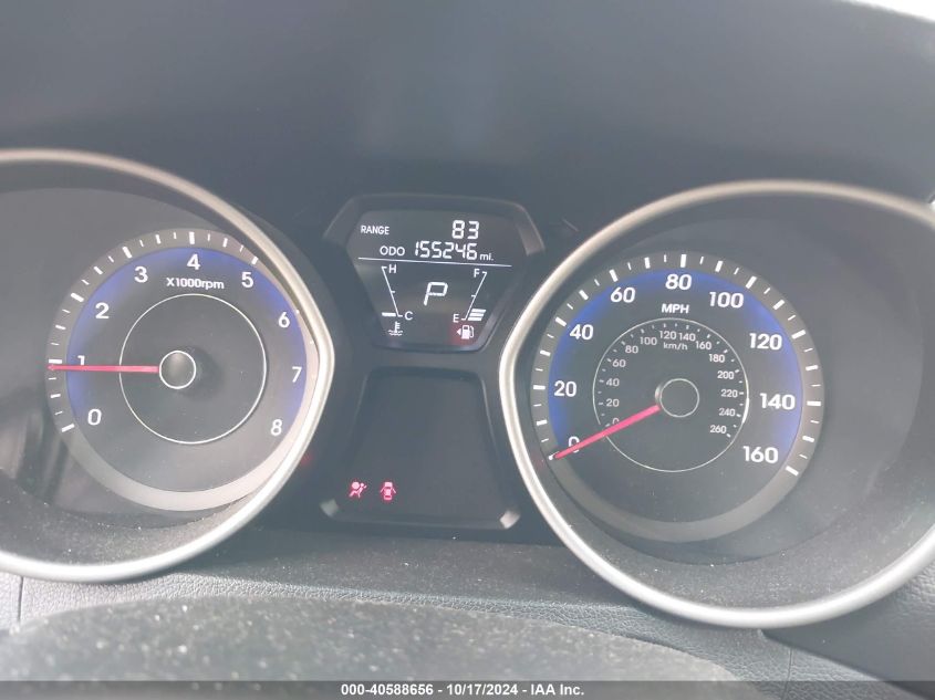 2013 Hyundai Elantra Gls/Limited VIN: KMHDH4AE4DU988342 Lot: 40588656