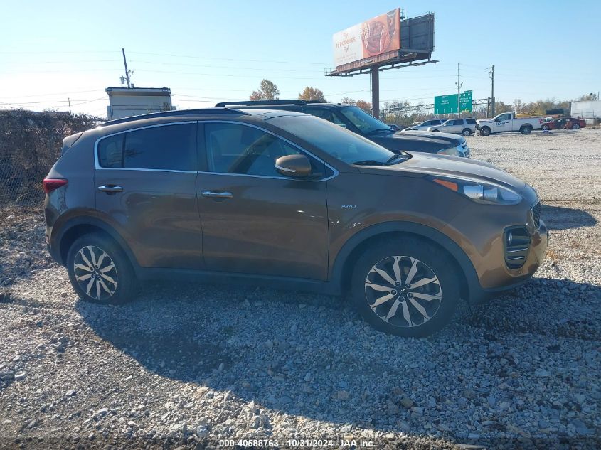 2017 Kia Sportage Ex VIN: KNDPNCAC5H7180301 Lot: 40588763