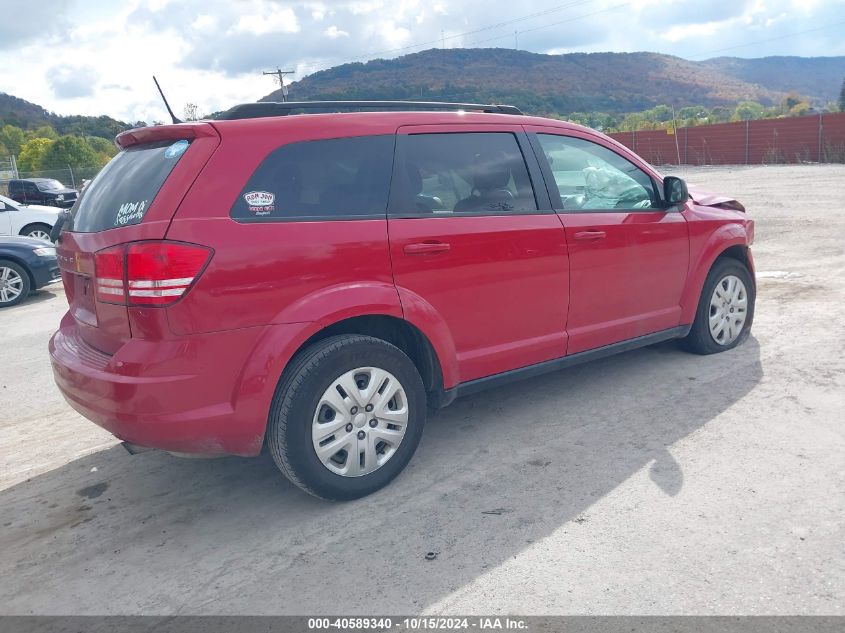 2018 Dodge Journey Se VIN: 3C4PDCAB7JT229638 Lot: 40589340