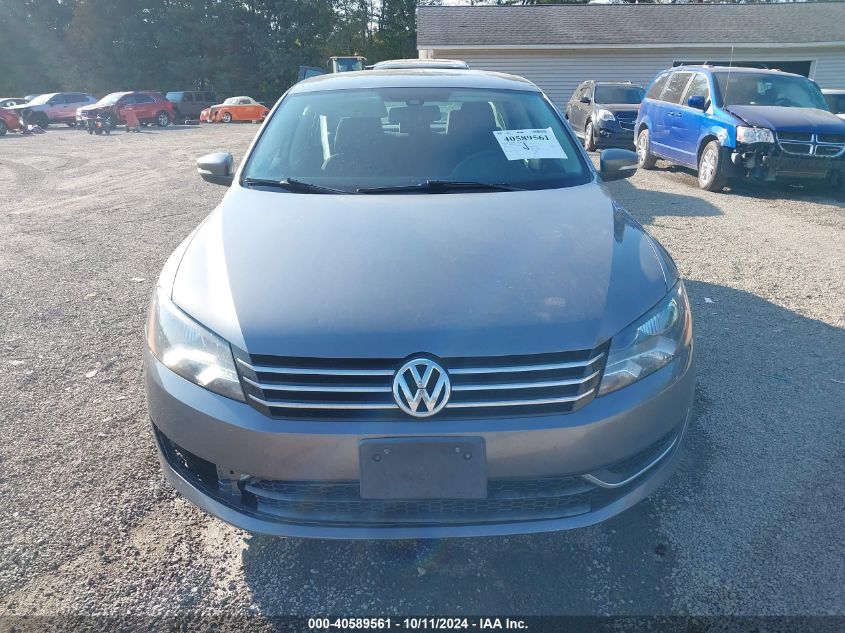 2013 Volkswagen Passat 2.5L S VIN: 1VWAH7A37DC080896 Lot: 40589561