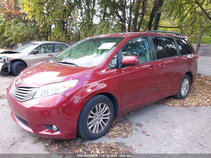 2012 Toyota Sienna Xle V6 8 Passenger VIN: 5TDYK3DC1CS278572 Lot: 40589610