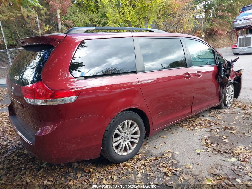 2012 Toyota Sienna Xle V6 8 Passenger VIN: 5TDYK3DC1CS278572 Lot: 40589610