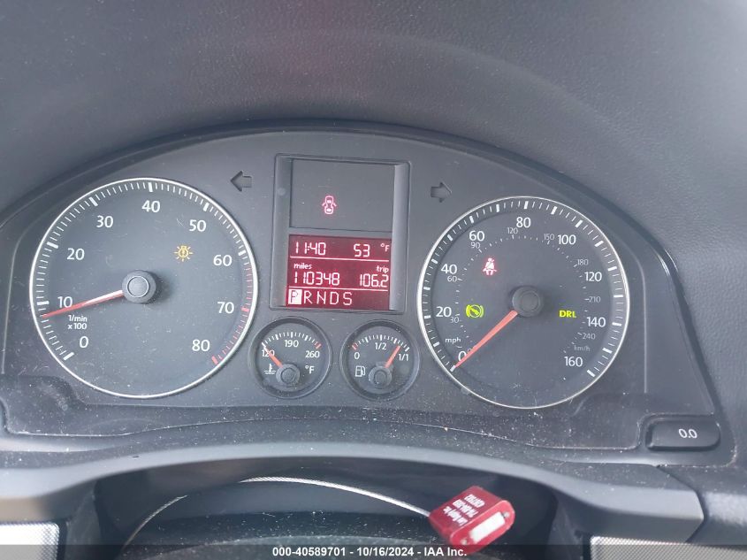 2009 Volkswagen Jetta 2.5L S VIN: 3VWKM71K69M310618 Lot: 40589701